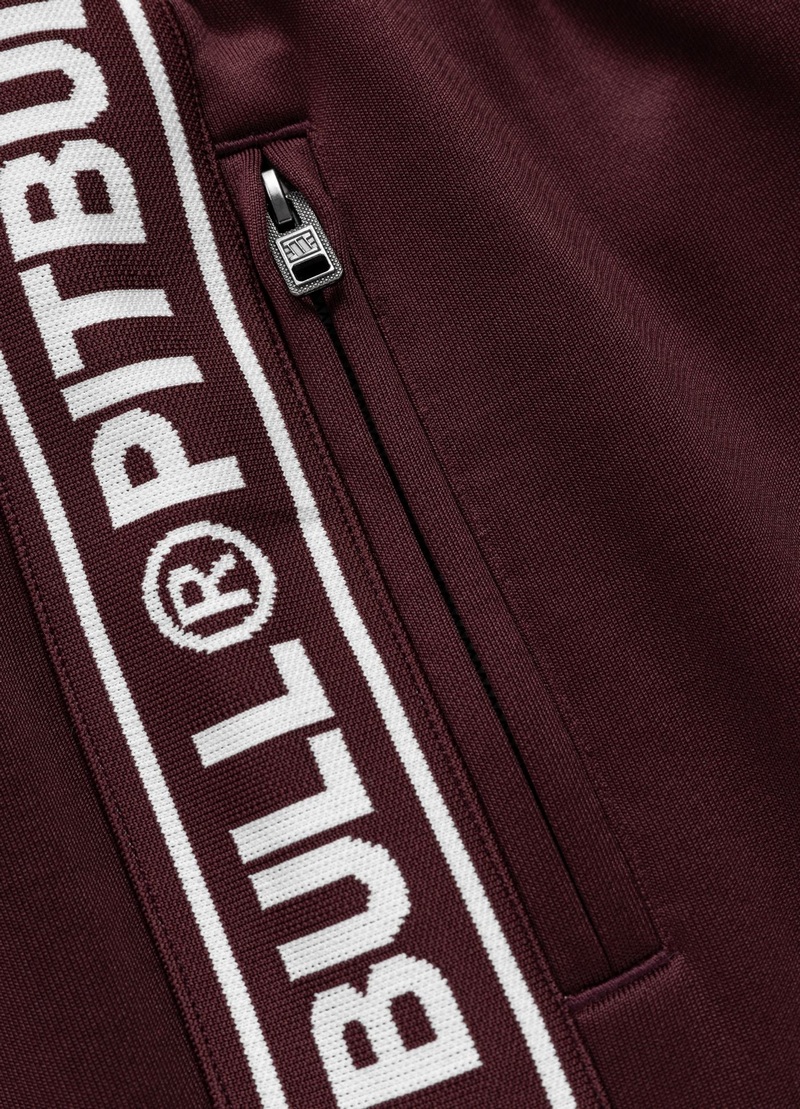 PIT BULL SPODNIE DRESOWE TAPE LOGO BURGUNDY