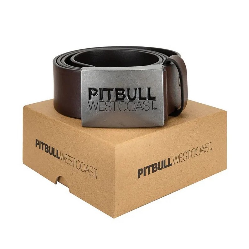 PIT BULL PASEK SKÓRZANY TNT BROWN