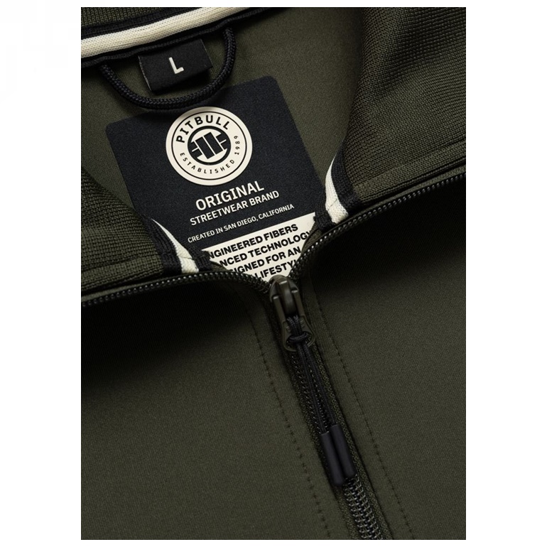 PIT BULL BLUZA POWERS BEZ KAPTURA ROZPINANA OLD GREEN