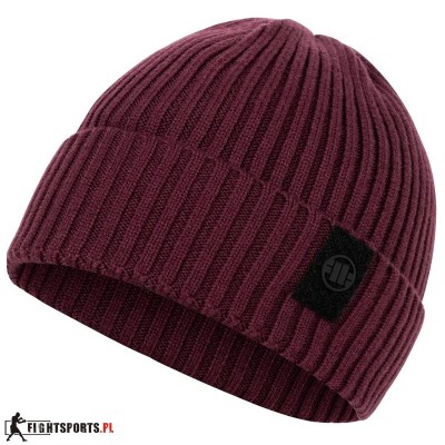 PIT BULL CZAPKA ZIMOWA VELCRO BURGUNDY